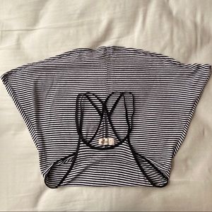 Hollister Strappy Halter Tank w Stripes